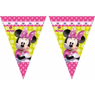 👉 Vlaggenlijn kunststof multikleur kinderen Disney Minnie Mouse Themafeest 280 Cm - Kinderfeestje Partijtje Feestslingers 8718758562443