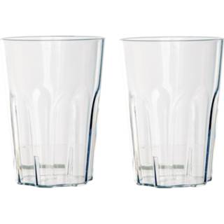 Drinkglas transparant kunststof 6x stuks onbreekbare camping drinkglazen/waterglazen 250 ml