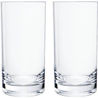 👉 Waterglas transparant kunststof 6x stuks onbreekbare camping longdrink glazen/waterglazen 540 ml