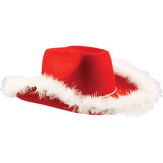 👉 Cowboyhoed rood Luxe Kerstmuts 8718998025234