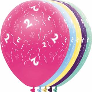 👉 Leeftijd ballon multikleur Helium Ballonnen 2 Jaar 8718758604303