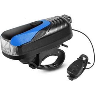 Mountainbike zwart blauw glans active West Biking Fietslicht Rijden Luidsprekerlamp USB Auto Voorlamp (Zwart Blauw)