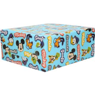 Inpakpapier blauw 1x Rollen Disney Mickey Donald Pluto - 200 x 70 cm kadopapier / cadeaupapier 8720576353530