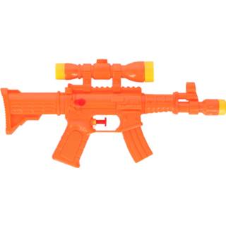 👉 Waterpistool oranje kunststof kinderen Waterpistool/waterpistolen 29 cm