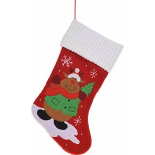👉 Kerst sokken active Kerstsokken met rendier print 46 cm
