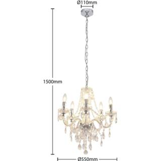 👉 Kroonluchter chroom IJzer a++ Lindby Hostina kroonluchter, 5-lamps