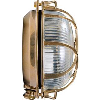👉 Buitenwandlamp messing glas a++ Tortuga in messing, helder