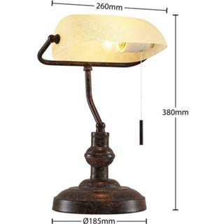 👉 Bureaulamp roestbruin staal a++ Lindby Profina bureaulamp,