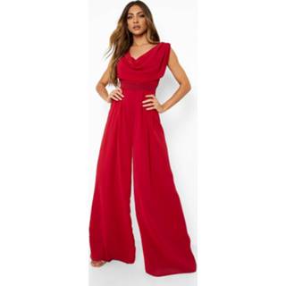👉 Jumpsuit Wide Leg Met Gedrappeerde Col