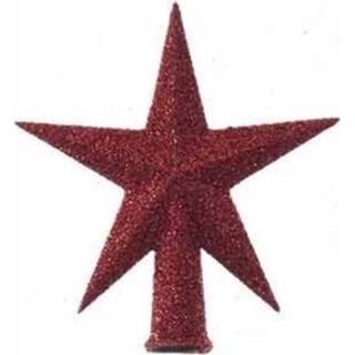 Kerstboom rood Mini Piek Glitter - Kerstboompieken 8718758990420