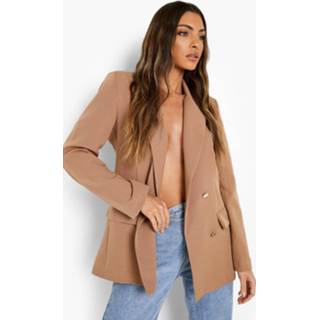 👉 Getailleerde Blazer Met Dubbele Militaire Knopen, Camel