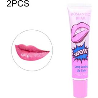 👉 Lipglos active vrouwen 2 STUKS Gemakkelijk Peel Off Langdurige Lipgloss Waterdicht Matte Lipstick Cosmetische (Mooie perzik)