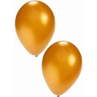 Ballon gouden goudkleurig Ballonnen 100 Stuks 8718758042945