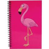 👉 Notitieboek roze Flamingo Notitieboekjes/schriftjes 18cm - 8719538137219