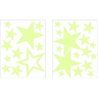 👉 Lichtgevende ster active 3 STKS AFG33003 Woondecoratie sterren Maan PVC-stickers, Specificatie: 27PCS Star