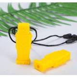 👉 Bijtring geel siliconen active baby's 2 stuks robot baby kauwen sensorische hanger ketting (geel)