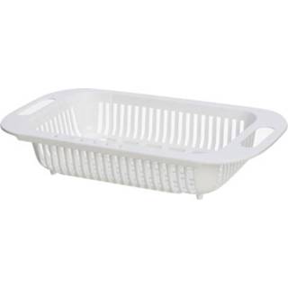 👉 Plank wit active mannen 2 STKS 8222 Flexibele Aanrecht Groente Fruit Afvoer Mand (Icoon Wit)
