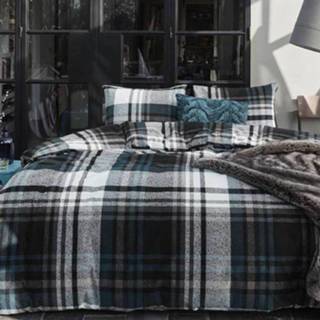 👉 Dekbedovertrek blauw Beddinghouse Stewart Flanel - Lits-jumeaux (240x200/220 Cm + 2 Slopen) Aqua 8715769478480