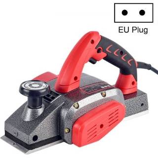 👉 Verpakking aluminium plastic active Draagbare multifunctionele elektrische houtschaafmachine Huishoudelijke desktop Houtbewerking Elektrisch duwschaafgereedschap, EU-stekker, model: luxe behuizing 82 (plastic verpakking)