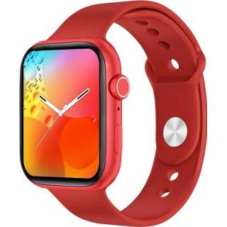 👉 Smartwatch rood active I7 pro 1,75 inch kleurenscherm smartwatch, IP67 waterdicht, ondersteuning voor Bluetooth-oproep/hartslagbewaking/bloeddrukbewaking/bloedzuurstofbewaking/slaapbewaking (rood)