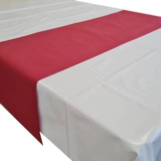 👉 Tafelzeil wit bordeaux rode multi kunststof Tafelzeil/tafelkleed 140 x 175 met tafelloper