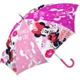 👉 Kinderparaplu roze polyester kunststof kinderen Disney Minnie Mouse Junior 46 Cm 8435507843218