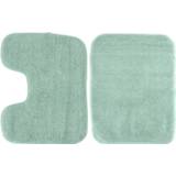 👉 Tgroen katoen Badkamer/douche/toilet mat set mintgroen