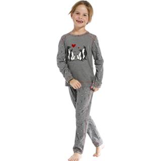 👉 Meisjespyjama grijs meisjes Pastunette pyjama - Pinguïns Grey 8719833277566