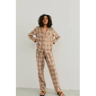 👉 Pyjama rose vrouwen roze Pieces dames Flanel - Knoopsluiting Dust 5715106500297