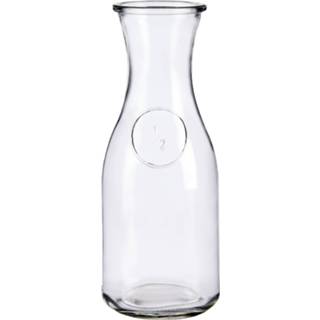 Waterkaraf One Size transparant Glazen wijn/water karaf 500 ml 8 x 20 cm - Karaffen 0.5 liter Waterkannen/sapkannen 8430852883360