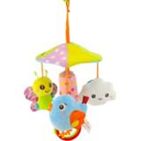 👉 Paraplu active baby's kinderen Happy Monkey H168114-2 Ontwerp Babybed Bel Muziek Roterende Baby Speelgoed Kinderwagen Hanger (Cloud Bee Bird)