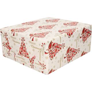 Inpakpapier multi papier 2x rollen kerst inpakpapier/cadeaupapier kerstbomen 200 x 70 cm