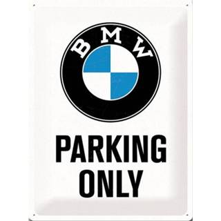 👉 Bord wit Bmw Parking Only 30 X 40 Cm - Feestdecoratieborden 8718758742913
