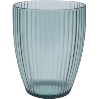 👉 Waterglas blauw plastic Orange85 Waterglazen - 4 Stuks Ribbel 8720289417673