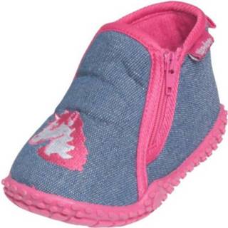 Pantoffels blauw roze polyester meisjes Playshoes Eenhoorn Blauw/roze Maat 26/27 4010952454208