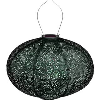 👉 Lampion groen Lumiz Solar Paisley Oval - 40 Cm 6013855043089