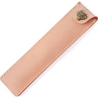 👉 Etui oranje geel active Koeienhuid gepersonaliseerde retro handgemaakte eerste laag pennenetui (mistwas geel)