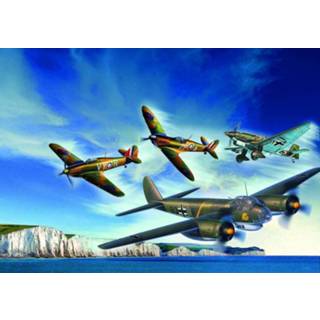 👉 Bouw pakket kunststof geen voedingstype blauw volwassenen bouwset unisex personage groen Revell bouwpakket Battle of Britain blauw/groen 222 delig 4009803056913