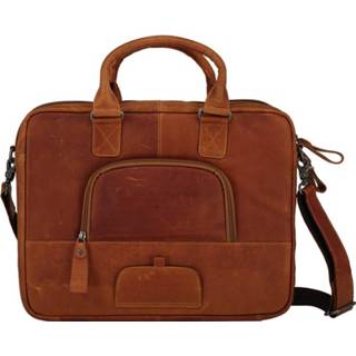 👉 Fietstas leer unisex cognac Laptop - Fietstas- Santos 8718451611639