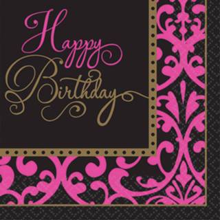 👉 Servet papier roze Amscan Servetten Another Year Of Fabulous 33 X Cm 36 Stuks 13051576226