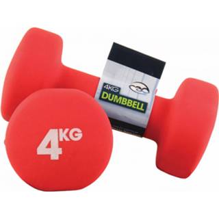 👉 Dumbbell rood IJzer rubber Fitness-mad Dumbbells 4 Kg 18 Cm Ijzer/rubber 2 Stuks 5060045900500