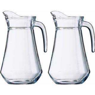 👉 Schenkkan glas 2x Van 1 Liter 20 Cm - Schenkkannen 8720147676518