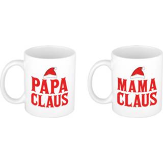 👉 Koffiemok Papa En Mama Claus Koffiemokken / Bekers Kerstcadeau Vader/moeder 300 Ml - 8720276747226