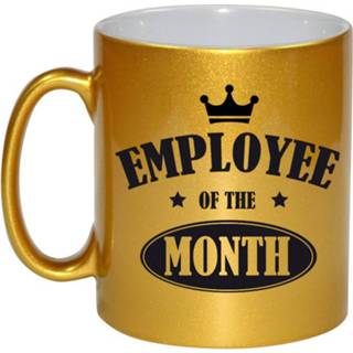 👉 Beker goud 1x Stuks Collega Cadeau Mok / Employee Of The Month - Feest Mokken 8720276759977