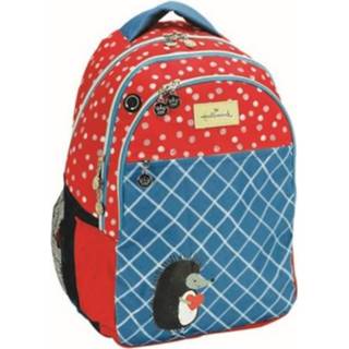 👉 School rugzak polyester junior kinderen rood geen personage blauw Hallmark schoolrugzak Egel 30 liter rood/blauw 5204549138513