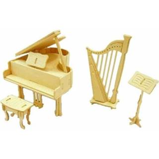 👉 Speelgoed poppenhuis muziekinstrumenten - Houten bouwpakketten