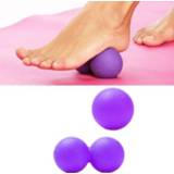 👉 Yogabal paars active 2-in-1 enkele bal + pinda-bal Fascia voetmassagebal Spierontspanning Yoga-bal set (paars)