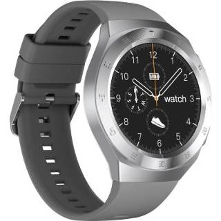 👉 Smartwatch zilvergrijs active TCWH005-SK1 1,3 inch IPS-scherm IP68 waterdicht smartwatch, ondersteuning voor hartslagbewaking / slaapbewaking Bluetooth-oproep (zilvergrijs)