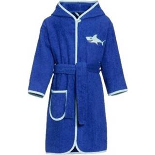 👉 Badjas blauwe kinderen Badjas/ochtendjas Haai Borduursel Voor 110/116 (5-6 Jr) - Badjassen 8720147049770