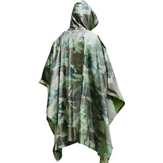 👉 Regenponcho Herbruikbare Camouflage Regenponcho's Voor Volwassenen One Size - 8720147279498